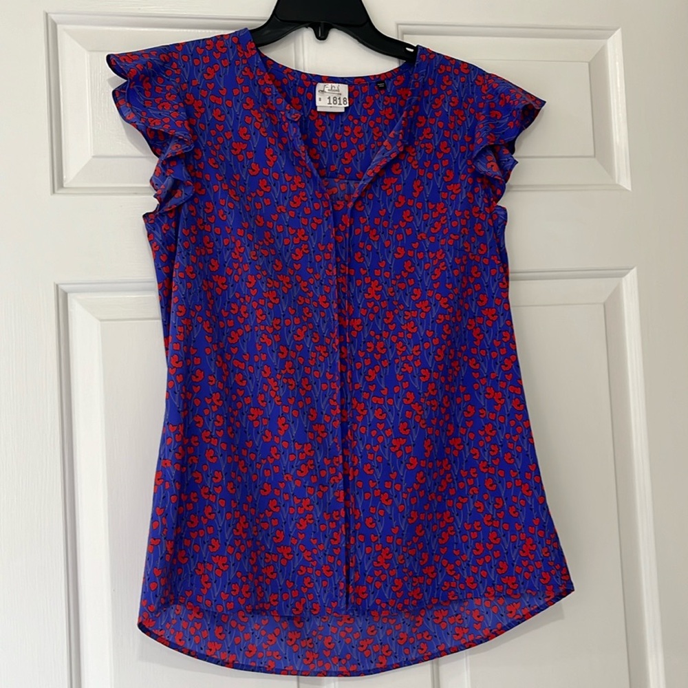 Cabi Sleeveless Befriend Top with Ruffles